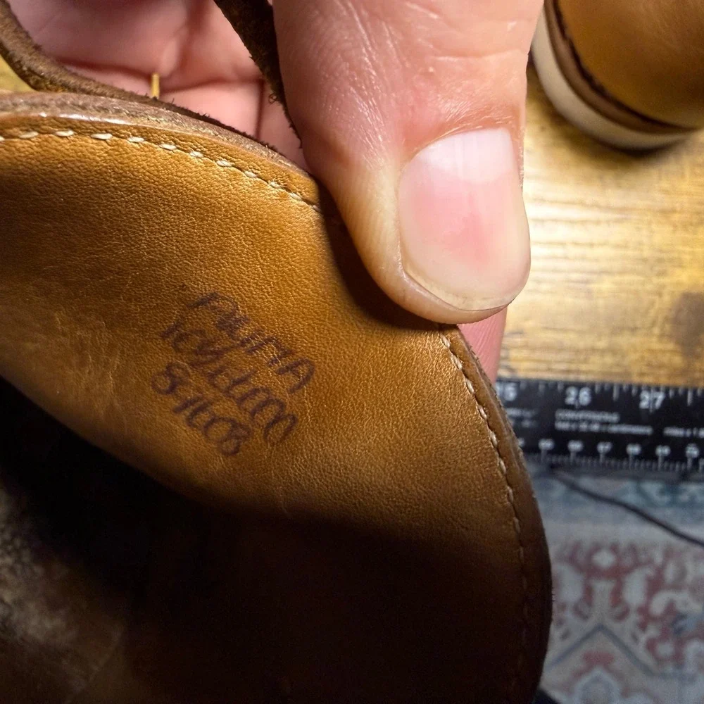 John Lobb Arima 89608 Tan Leather Derby Shoes Mens 10.5E